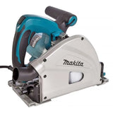 Scie circulaire plongeante MAKITA 1300W 165MM en coffret MAK-PAC + Rail de guidage 1400 mm – SP6000J